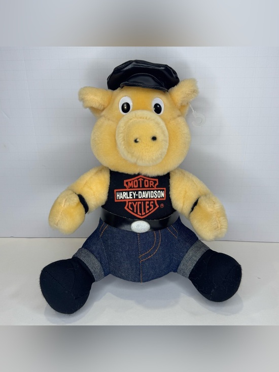 Harley-Davidson Other - Vintage Harley Davidson Motorcycle 1998 Biker Hog Pig Plush Stuffed Toy